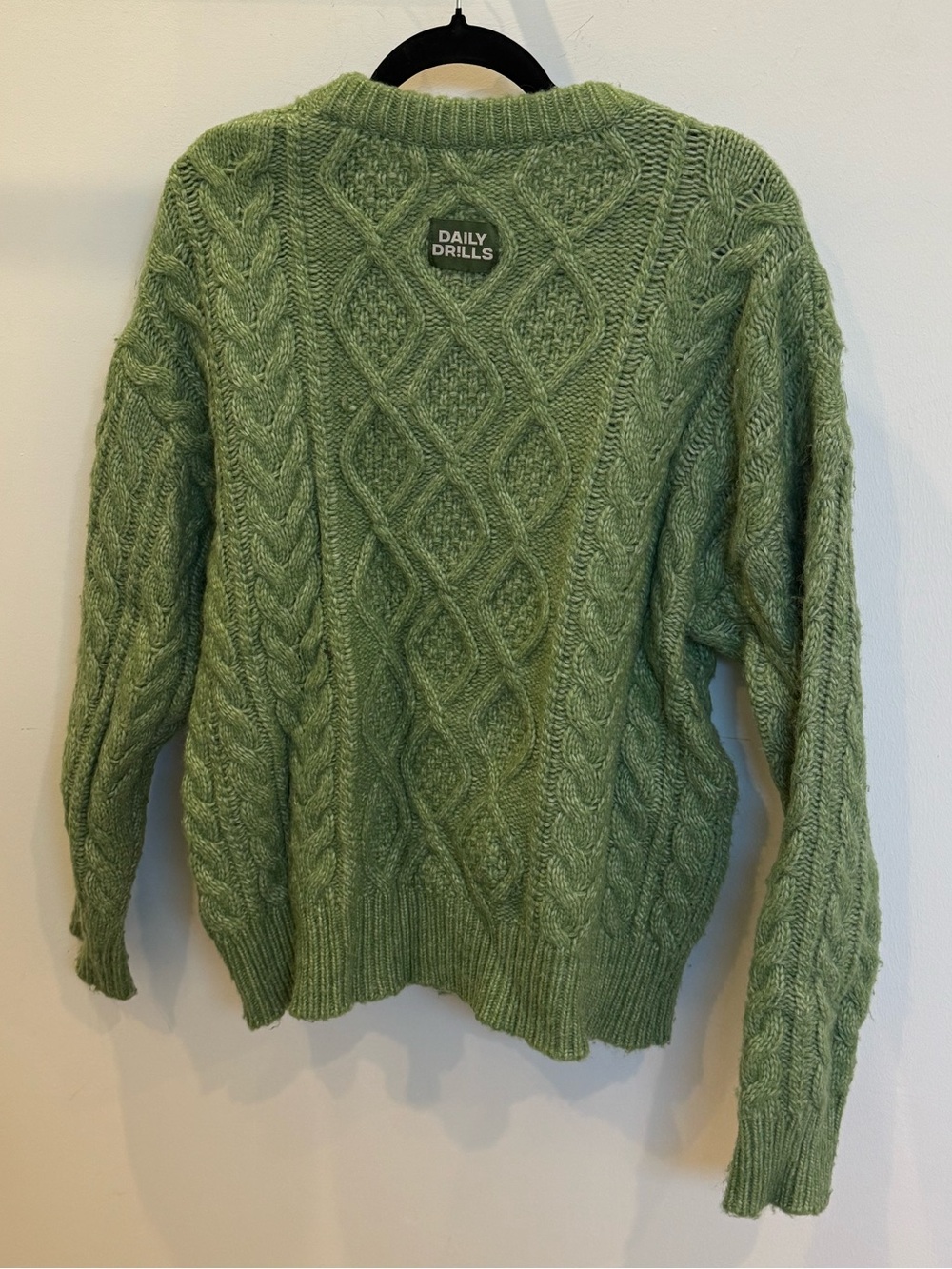 Daily Drills Cable Knit Crew Sweater